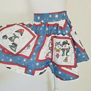 💰SOLD💰Snow Apron Hand Crafted Cotton Half Apron